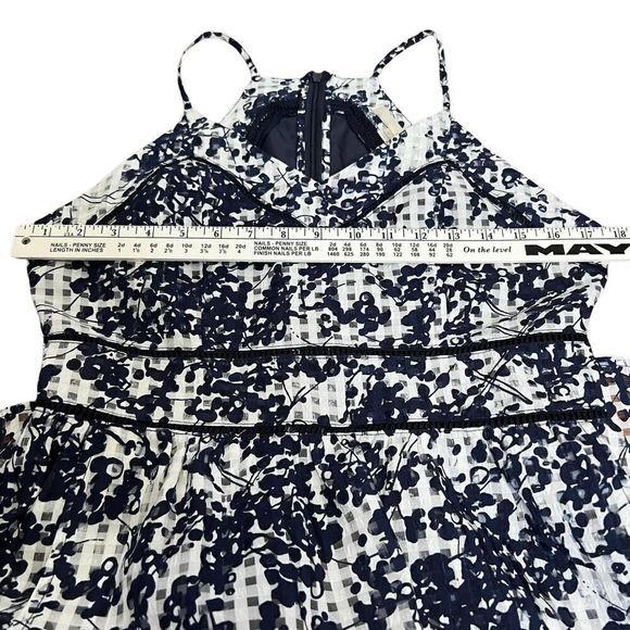 J.O.A. LA Dress Midi Floral White Navy Size L - Picture 11 of 14